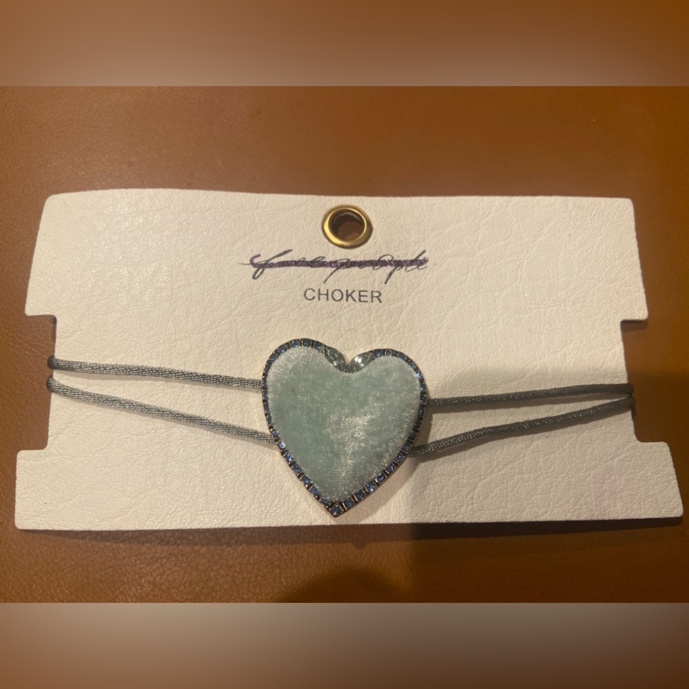 New! Free People Heart Pendant Choker Necklace